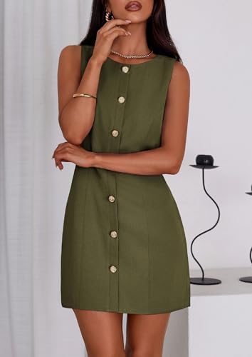PRETTYGARDEN Women Business Casual Cocktail Work Short Dress