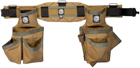 Occidental Leather Badger Carpenter Set - Medium, Sawdust Sage - 27 Pockets & Tool Holders - Made in USA