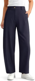 NIMIN Women Barrel Work Pants High Waisted Business Casual Trousers