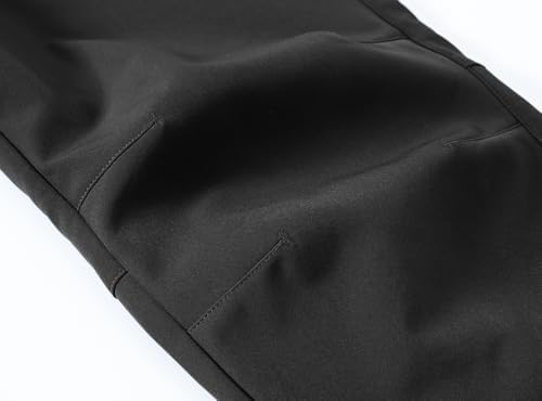 BASUDAM Men's Work Pants Softshell Winter Fleece Lined Insulated Outdoor