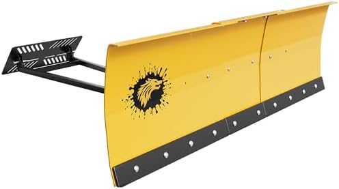 ATV/UTV Front Mount Land Leveler, 48"-60" Adjustable Steel Driveway Grader for Gravel&Dirt, Heavy Duty Yard Leveling Tool, Snow Plow Kit Compatible, 5-Position Angle, Winch Required (Sold Separately)