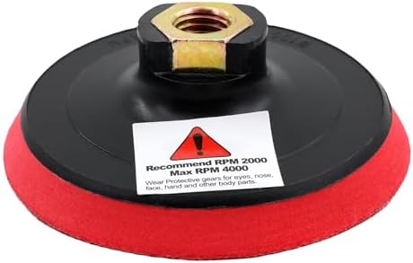 SHDIATOOL 4-Inch Backer Pad Backing pad of Foam Plastic Body with 5/8-Inch-11 Thread for Diamond Polishing Pads