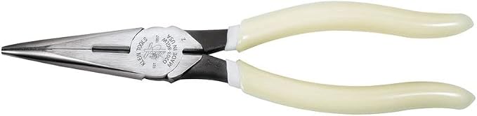 Klein Tools D20009NEGLW Side Cutters - Lineman's Pliers Set, 8-Inch with Klein-Kurve Stripper/Cutter & Long Nose Pliers, Hi-Viz Glow in the Dark