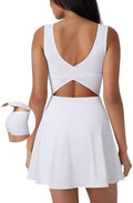 SUUKSESS Tennis Dress with Shorts Underneath Easy Peasy Athletic Dresses