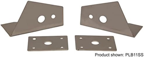Buyers Products PLB12S Truck Hood Light Brackets for Use with Single Stud Plow Lights, Stainless Steel