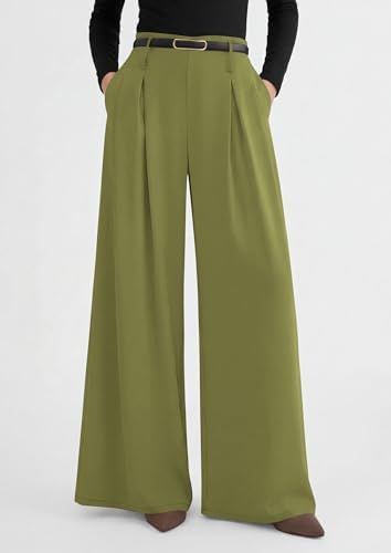 PRETTYGARDEN Womens Wide Leg Dress Pants Flowy Trousers