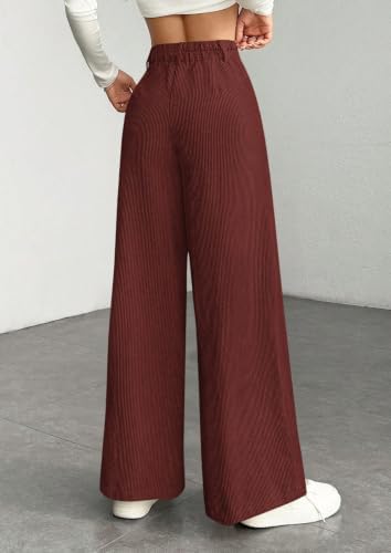 PRETTYGARDEN Women's High Waisted Corduroy Pants Casual