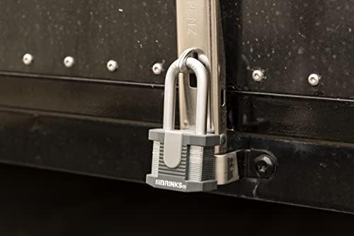 BRINKS - 50mm Commercial Laminated Steel Keyed Padlock with 2” Shackle, 4-Pack - Solid Steel Body with Boron Steel Shackle