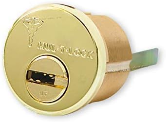 Mul-T-Lock Junior Rim & Mortise Cylinder - 2 Keys, High Security, Brass