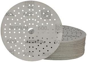 Mirka Sandpaper Iridium 6 Inch Hook and Loop Grit 600 50 pcs