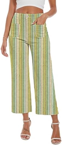 Wide Leg Jeans for Women Trendy High Waisted Flare Jeans Cropped Pants Stretchy Baggy