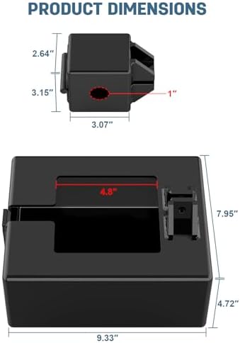 Gooseneck Trailer Lock Set Compatible with Most 7-in Floor Plate Connectors