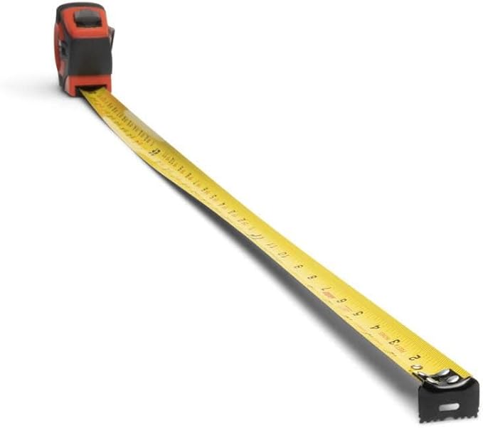 Crescent Lufkin 1" x 25' P1000 Series Hi-Viz® Orange Engineer's Yellow Clad A4 Blade Power Return Tape Measure - PHV1425DN