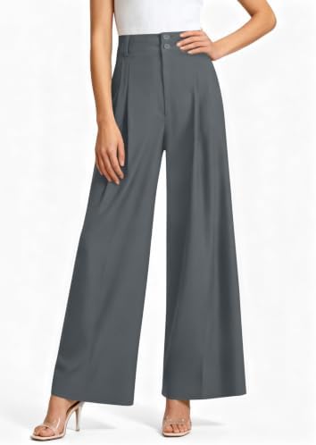 PRETTYGARDEN Women's High Waisted Wide Leg Dress Pants