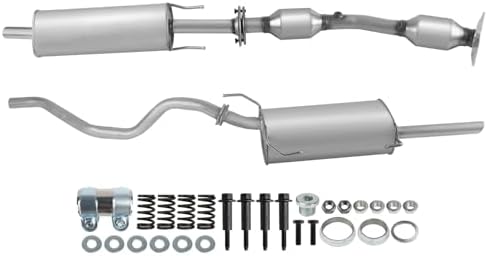 Catalytic with Resonator and Muffler Kit Compatible with Nissan Sentra 1.8L 2013 2014 2015 2016 2017 2018, Includes Gasket, Clamp, and Spring Bolt Kit