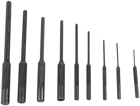 Wheeler Roll Pin Punch Set with 9 Steel Punches, Labeled Rollup Storage Bag for Firearm Maintenance and Gunsmithing