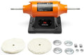 VEVOR 1/2HP Bench Buffer Polisher, 6-inch Bench Polishing Buffing Machine, 3450RPM Single Speed Benchtop Polisher with 2PCS Cloth Wheels & Cast Iron Base for Metal, Jewelry, Wood Polishing