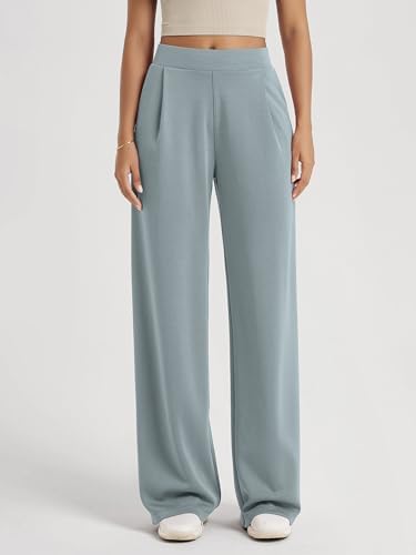 ODODOS Modal Soft Wide Leg Pants for Women High Waist Casual Relaxed Pants with Pockets-27/29"/ 31" Inseam