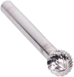 Drill America SD-5 Carbide Burr/Rotary File Ball End Double Cut for Die Grinder 1/2" Dia. x 7/16" Cut Length with 1/4" Shank and 6" Overall Length, DUL Series