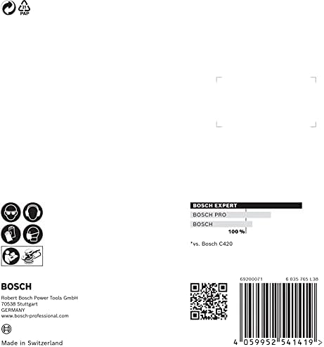 Bosch Professional 5x Expert C470 Sandpaper (Ø 125 mm, Grit 40, Accessories Orbital Sander)
