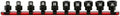 ARES 29019 10-Pc 3/8in SAE Nano Sockets, Low Profile, w/Rail | Impact grade sockets offer greater clearance than typical shallow sockets