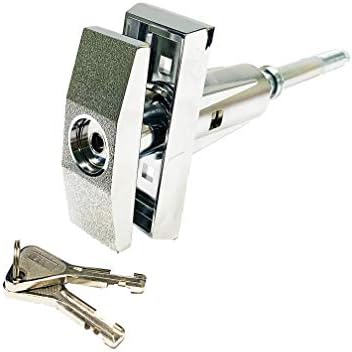 Dixie Narco T-Handle Replacement Whole Set Assembled with High Security Lock (Chrome Pack of 2, Assembled w/High Security Plug Lock)