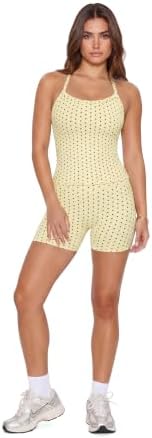 SUUKSESS Women 2 Piece Workout Sets High Waisted Biker Shorts with Pockets Built in bra Racerback Tank Tops
