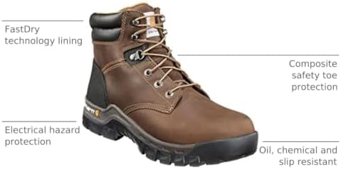 Carhartt Men's CMF6366 6 Inch Composite Toe Boot