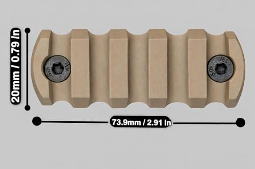 Gotical 13 Slots MLOK Picatinny Rail Section for M-Lok Handguard Flat Dark Earth Fit for 21mm Picatinny/Weaver Rails