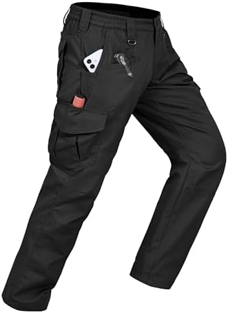 CNBQDD Mens Work Pants Cargo Tactical Construction for Men Ripstop Waterproof Lightweight Outdoor Hiking with Pockets