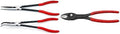 KNIPEX Tools - 2 Piece Extra Long Needle Nose Pliers Set With Keeper Pouch (28 71 280, 28 81 280 and 9K 00 90 12 US) (9K0080128US) & TwinGrip Pliers
