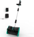 Cordless Electric Snow Shovel, 20V 4.0Ah Self‑Propelled Snow Blower with Brushless Motor, Clears 12" Wide 8" Deep, 300 Lb/Min, 17 ft Throw Distance for Driveways, Sidewalks, Steps & Patios, Green