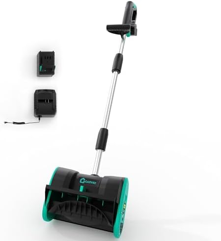 Cordless Electric Snow Shovel, 20V 4.0Ah Self‑Propelled Snow Blower with Brushless Motor, Clears 12" Wide 8" Deep, 300 Lb/Min, 17 ft Throw Distance for Driveways, Sidewalks, Steps & Patios, Green