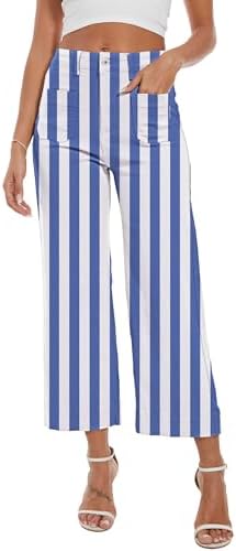 Wide Leg Jeans for Women Trendy High Waisted Flare Jeans Cropped Pants Stretchy Baggy