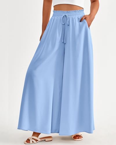 BTFBM Wide Leg Flowy Palazzo Pants for Women