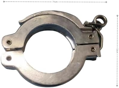 KF-16 Hinged Spring Clamp, DN 16 Rapid Fastening Clamp Quick-Release Clamping Ring for Elastomer Seal, Pressure Spring Toggle, Alumium (KF 16)