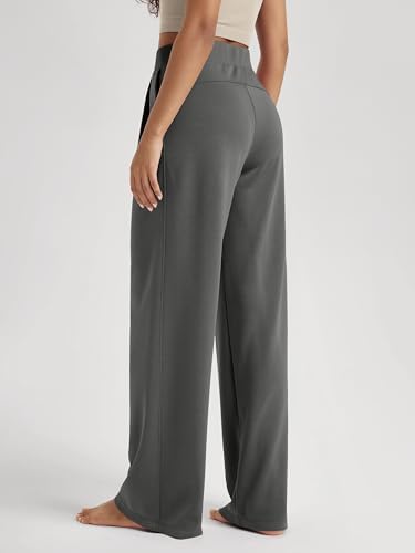ODODOS Modal Soft Wide Leg Pants for Women High Waist Casual Relaxed Pants with Pockets-27/29"/ 31" Inseam