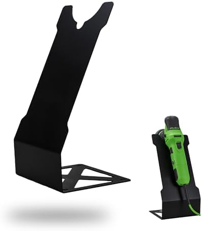 Maxshine Universal Polisher Stand - Single Station Display Holder – Holds Any Polisher, Buffer or Grinder – Freestanding or Mount to Workbench – Powder-Coated Metal, Space-Saving (Logo)