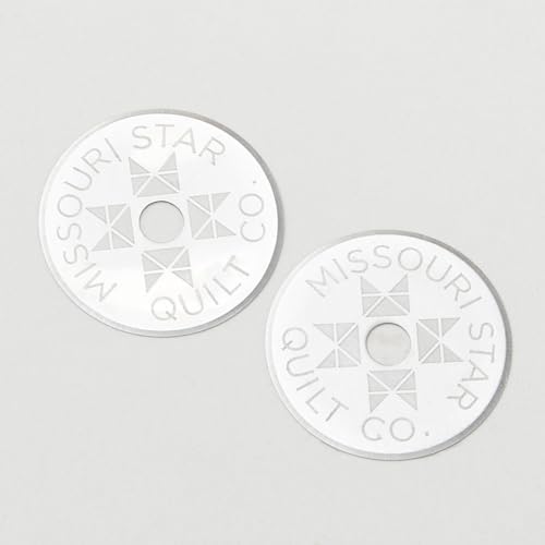 Missouri Star Universal Rotary Cutter Blades 28mm, 2 Pack | Super Sharp Replacement Blades, Fits All Rotary Cutter Handles | Fabric Trimmer Refill for Quilting and Sewing Projects