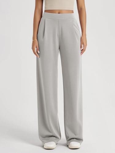 ODODOS Modal Soft Wide Leg Pants for Women High Waist Casual Relaxed Pants with Pockets-27/29"/ 31" Inseam