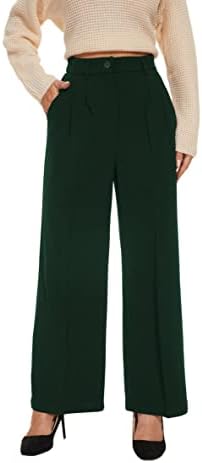 FUNYYZO Wide Leg Dress Pants for Women Work Slacks Business Casual Outfits