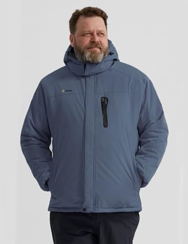 GEMYSE Men's Winter Ski Jacket Waterproof Snow Coat with Detachable Hood