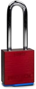 PACLOCK's 2-Series Padlock, UCS, 5/16" Diameter Hard. Stainless Steel Shackle, 2-1/2" Tall, High Performance 6-Pin Cylinder, One Lock Keyed to a Number U-Pick! w/ 2 Keys, Red