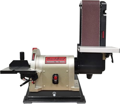 4x36 Belt and 8 Disc Sander Combo with Rotating Base, Dust Collection System, 34" Direct Drive Benchtop for Woodworking - Perfect for DIY and Professional Use