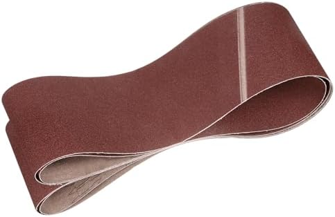 HARFINGTON 4 x 132 Inch Sanding Belts, 3 Pcs 80 Grit Aluminum Oxide Abrasive Belt Sander File Belt for Woodworking, Metal Polishing, Knife Sharpener