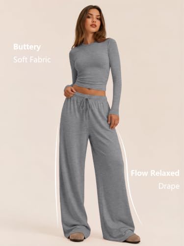Trendy Queen Women's 2 Piece 2026 Fall Fashion Lounge Set with Pockets