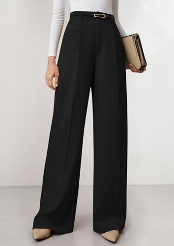 PRETTYGARDEN Women's Tailored Wide Leg Work Dress Pants