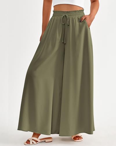 BTFBM Wide Leg Flowy Palazzo Pants for Women
