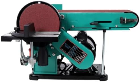 Belt Disc Sander, Benchtop Multifunctional Sander with Sturdy Cast Iron Base, for Woodworking, Metal Polishing, Sharpening Tools and DIY Home Workshop