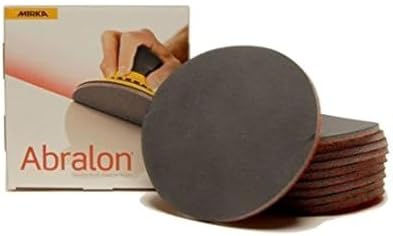 Mirka Abralon 6 Inch 1000 Grit Foam Sanding Discs, 10 per box (MK-240-1000), Fabric, Fine, 6x6 inches, Compatible with Dry and Wet Sanding